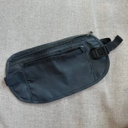 Дорожная поясная сумка под одежду для путешествий и туризма Waist Bag тонкая незаметная сумка-бананка на пояс для скрытого ношения смартфона / телефона / денег / ключей / паспорта, черная (104310855) фото от покупателей 1