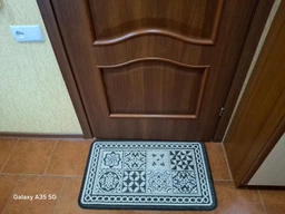 Безворсовой ковер на резиновой основе Flex 0.5x0.8 м. коричневый с бежевым 19632/91 фото от покупателей 1