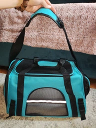 Сумка - переноска для котів та собак 44х28х25 CosmoPet CP-39 Blue фото від покупців 6