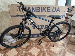 Велосипед Cross Tracker 26" Рама 17" 2022 Black-Blue (26CTA-004630) фото від покупців 8