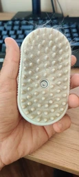 Паровая щетка расческа с ручкой для вычесывания шерсти котов 3 в 1 Steamy Cat Brush Бежевая фото от покупателей 1