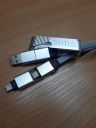 Кабель type c lightning шнур для зарядки айфона швидка зарядка для телефонів кабель usb c 3a зарядний дріт брелок 4 в 1 Svitlo фото від покупців 8