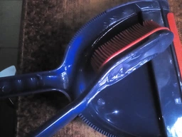 Комплект для уборки Optima Cleaning совок и щетка с резиновым ворсом Синий (O73014)