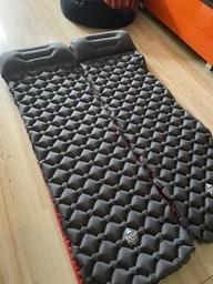 Надувной туристический коврик каремат с подушкой Eagle Rock 40DNylon TPU 188х58х6 см Серый (NAD00312) фото от покупателей 4