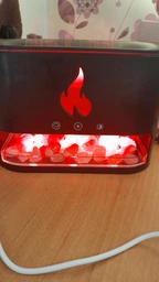 Увлажнитель воздуха аромадиффузор Flame Aroma Diffuser ночник cоляная лампа с имитацией пламени и резервуаром для эфирного масла black фото от покупателей 6