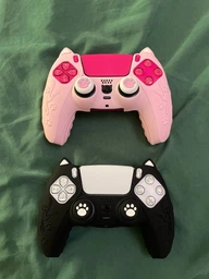 Качественный защитный силиконовый чехол Cat Ear Pink для геймпада Sony DualSense PS5 + накладки на стики [466129389] фото от покупателей 13