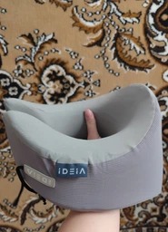 Подушка ортопедическая рогалик дорожная IDEIA Travel 27х26х17 см с эффектом памяти и охлаждающим трикотажем Серая (4820227288731) фото от покупателей 15