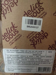 Упаковка Дополнительного консервированного корма для взрослых кошек Delickcious Хлопья с уткой и лесными ягодами в сливочном соусе 80 г х 12 шт (D6251502_1) фото от покупателей 1