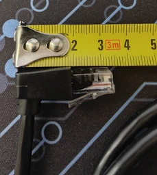 Патч-корд Vention Cat.6 UTP RJ45 угловой 90° вверх 2 м 1000 Мбит/с Черный (IBVBH)