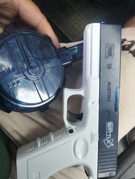 Электрический водный пистолет на аккумуляторе с 2-мя магазинами Glock Water Gun Синий фото от покупателей 1