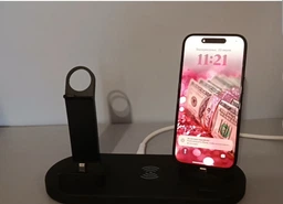 Беспроводная зарядная док-станция 15W 4в1 Smart Fast Wireless Charger универсвльная для iPhone, Android, Apple Watch, ApplePods, AirPods, Samsung и всех телефонов, наушников, смарт-часов с функцией беспроводной зарядки Qi фото от покупателей 6