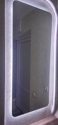 Зеркало настенное Art-com безрамное прямоугольное с закругленными углами Led-подсветка 1260 х 560 мм с сенсорным димером (BRL D 7 1260x560 home) фото от покупателей 1