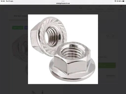 Гайка М10 DIN6923 шестигранная с фланцем, кл.проч. 6 цинк К Steelfix 15 шт (116455)