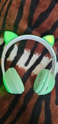 Беспроводные наушники с кошачьими ушками CAT EAR Bluetooth 5.0 + EDR детские наушники, игровые с блютуз гарнитурой и LED подсветкой, фиолетовые фото от покупателей 9