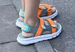 Детские спортивные сандалии для мальчика Puma Evolve Sandal PS 38914720 28 (10UK) Gray Sky-Blue Jewel-Vibrant Green (4069161846397)