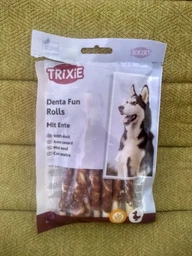 Лакомство Trixie Denta Fun Rolls with Duck для собак Палочка для чистки зубов с уткой 12 см 80 г 10 шт (4011905313719)