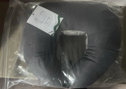 Подушка EKKOSEAT під шию. Бінарна з велюровою вставкою. Сіро-чорна. фото від покупців 2