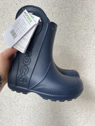 Детские резиновые сапоги для мальчика Crocs Handle It Rain Boot K Navy 211052-410 29-30 (C12) Navy (198445125331) фото от покупателей 2