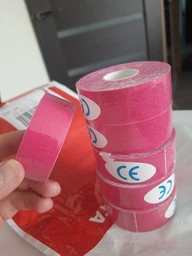 Тейп Кінезіо 2.5 см, кінезіологічна стрічка Kinesiology Tape Sportstape Sport & Therapy, 2.5 см, рожевий