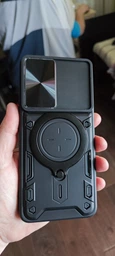 Ударопрочный чехол Bracket case with Magnetic для Xiaomi Poco F5 Pro / Redmi K60 / K60 Pro Black Без бренда