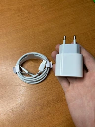 Комплект Зарядное устройство Foxconn 20W USB-C + Кабель нейлоновый USB-C-USB-C 20W White 1 м для Apple iPhone (37431-c) фото от покупателей 2