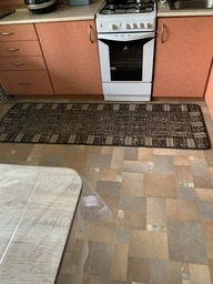 Прорезиненный Безворсовый Коврик на Кухню Kitchen 1924719 Бежевый 67х200 см фото от покупателей 2