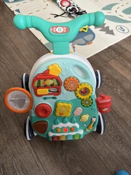 Дитяча каталка ходунки HB 0040 AB толокар Limo Toy трансформер столик з музикою Блакитний фото от покупателей 1