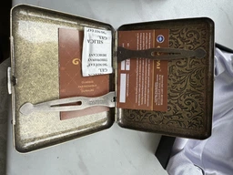 Портсигар металевий GVIPAI Arabesques Brass на 20 сигарет в подарунковій упаковці