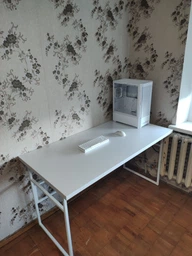 Компьютерный стол Ferrum-decor Раян 75x140x70 белый ДСП Дуб Сан-Марино 32мм фото от покупателей 2