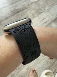 Силиконовый ремешок для Apple Watch всех серий размером 42/44/45/49 мм черный фото от покупателей 8
