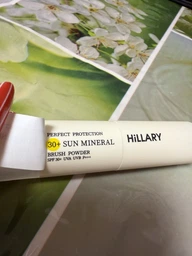 Солнцезащитная минеральная пудра прозрачная с SPF 30 + Hillary Perfect Protection Sun Mineral Brush Powder Sheer Matte SPF СПФ 30 +, 4 г HI-08-668 фото от покупателей 1