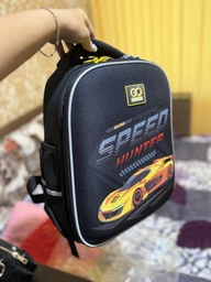 Рюкзак шкільний GoPack Speed Hunter напівкаркасний 34.5x26x12.5 см Чорний (GO24-165S-3)