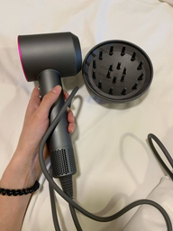 Профессиональный фен стайлер для волос Super Hair Dryer 1600 Вт + 5в1 насадок, розовый фото от покупателей 12