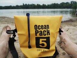Водонепроникна сумка рюкзак гермомешок з шлейкой на плече Ocean Pack 10 л Blue (5535821540)
