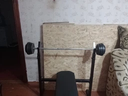 Лавка для жиму з стійками - Чорна Hardcore GYM (А010-Ч)