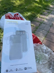 Power Bank 10000 mAh 22.5W Fast Charge, Вбудовані 4 кабелі Black фото від покупців 5