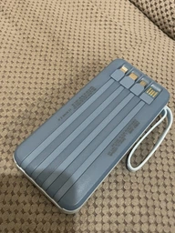 Power Bank 10000 mAh 22.5W Fast Charge, Вбудовані 4 кабелі Black фото від покупців 3