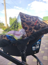 Москитная сетка на коляску универсальная BAVO BabyGuard B-3 Розовая фото от покупателей 3
