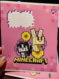 Зошит учнівський шкільний Yes Minecraft Flowers А5 18 аркушів клітинка фото от покупателей 1