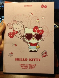 Двусторонний цветной картон Kite Hello Kitty А4 10 цветов 10 листов (HK24-255)
