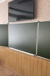 Шкільна дошка магнітна з розкреслюванням 5 поверхонь 300х100 см крейдова FlipBoard фото від покупців 1