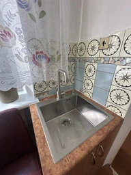Мойка из нержавеющей стали AQUAMILL 5050 + смеситель + дозатор + решетка фото от покупателей 12