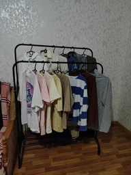 Подвійна стійка вішалка для одягу та взуття Smart Loft Master Rack сталева з полицею White