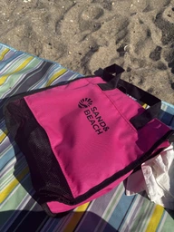 Пляжна сумка Sand&Beach Рожевий (сумка для пісочниці з сітчатим дном (9122221)