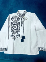 Вишиванка для хлопчиків Козачок Павло 122 білий фото от покупателей 3