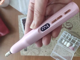 Професійний безпровідний фрезер для манікюру та педикюру Nail Machine 8809 машинка для манікюра та педикюра і УФ лампа + подарунок 12 насадок, голубий
