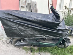 Захисний чохол для мотоцикла 174х95х80 см, Розмір L, Водостійкий тент на мотоцикл, Моточохол з термостійкими панелями, Накидка на мотоцикл, Чорна (5913707769) фото від покупців 4