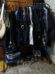 Стойка вешалка для одежды и обуви Loft Organizer TW-603 напольная стальная с полкой и 8 крючками Black фото от покупателей 9