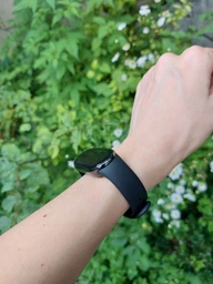 Силиконовый ремешок Original Design MiJobs для фитнес браслета Xiaomi Mi Band 8/9 Orange (4) с металлическим креплением + металлическая кнопка (mrk6562) фото от покупателей 5