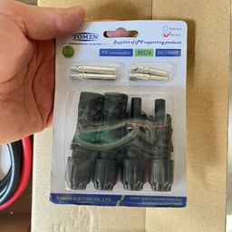 Конектор MC4 1500V 32A TOMZN для подключения солнечных панелей (пара = папа+мама) IP67, Ø2,5-4-6мм, кабельный соединитель МС-4, для подсоединения, монтажа.